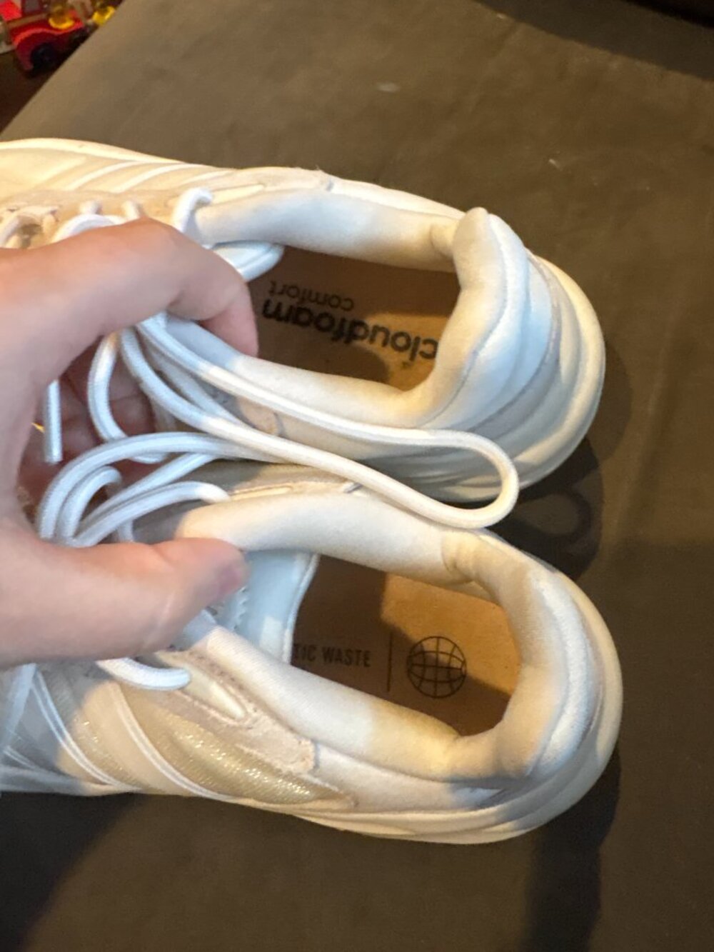 Adidas Cloudfoam Ozelle sneakers cream tan beige - Picture 3 of 5